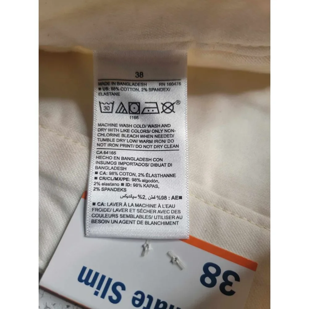 3390 NWT‎ Old Navy Ultimate Slim Built In Flex Men's Shorts 38 New Pale Yellow